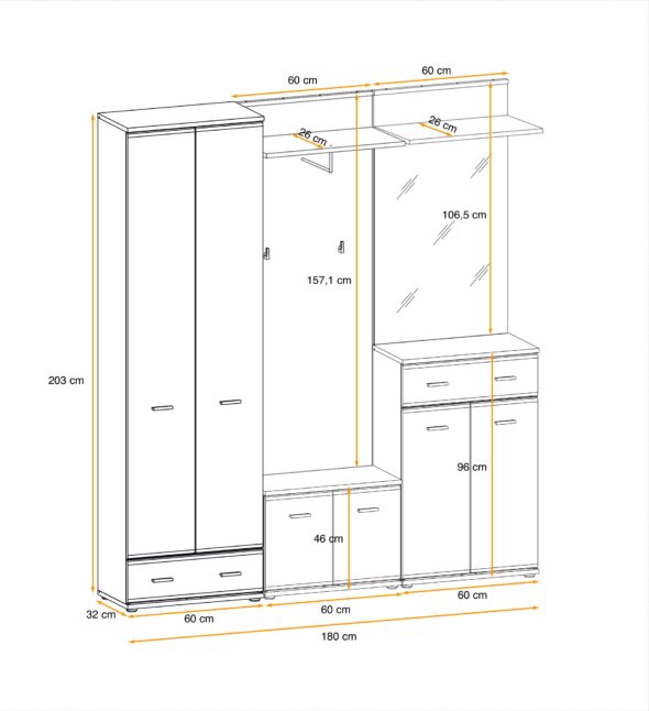ASM Möbel Kleiderschrank Armario VII – Bild 8