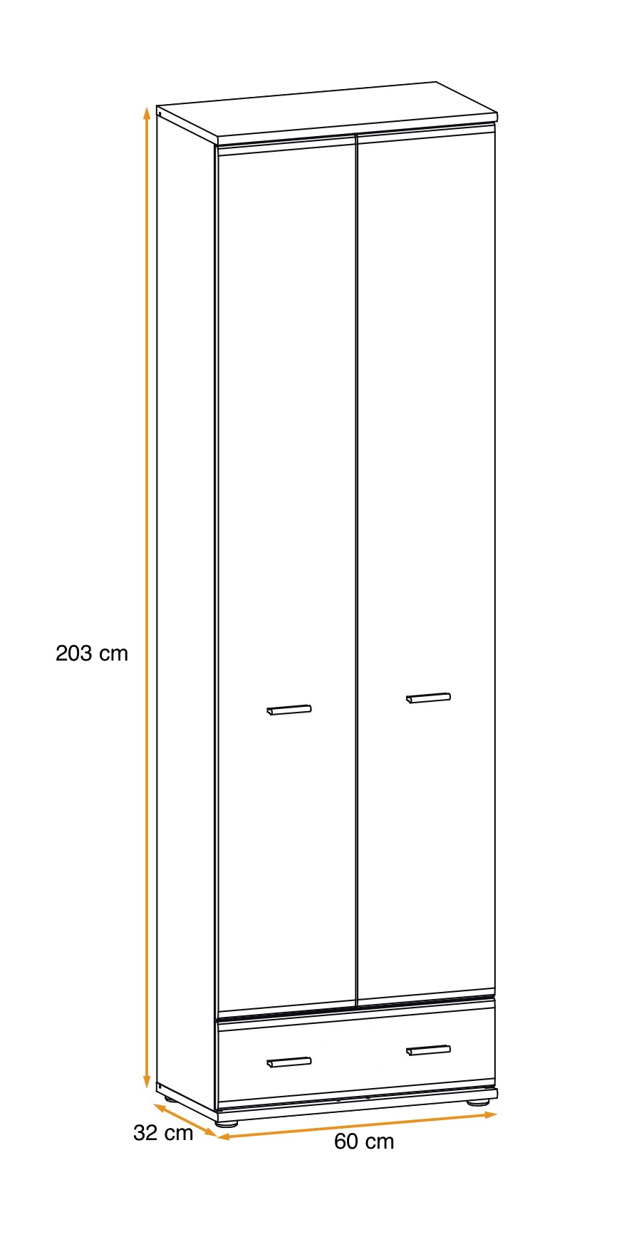 ASM Möbel Eingangsbereich ARMARIO WARDROBE TYPE A – Bild 4