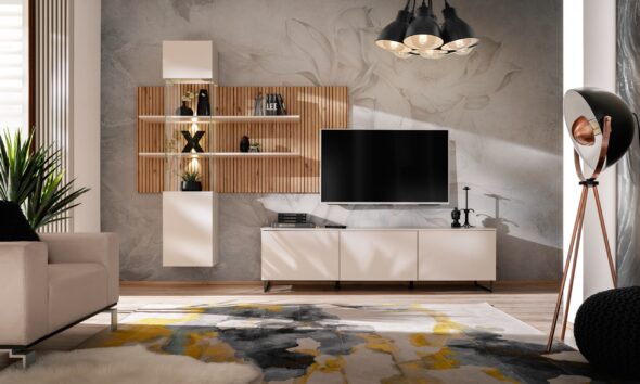 ASM Möbel Wohnwand Schrankwand Gusto LUX A