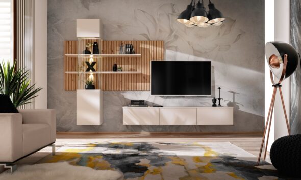 ASM Möbel Wohnwand Schrankwand Gusto LUX B
