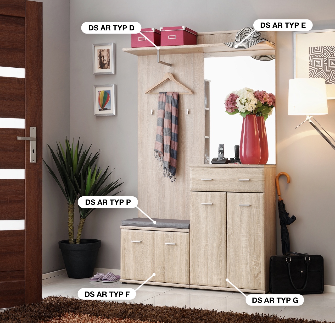 ASM Möbel Eingangsbereich ARMARIO II – Bild 2