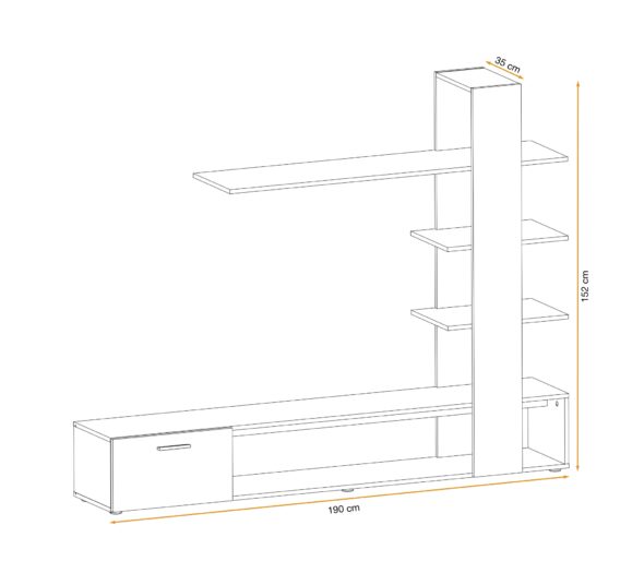 ASM Möbel Wohnwand Eco – Bild 11