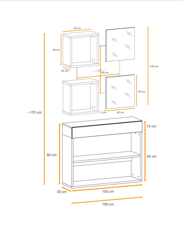 ASM Möbel Wandschrank Easy IV – Bild 2