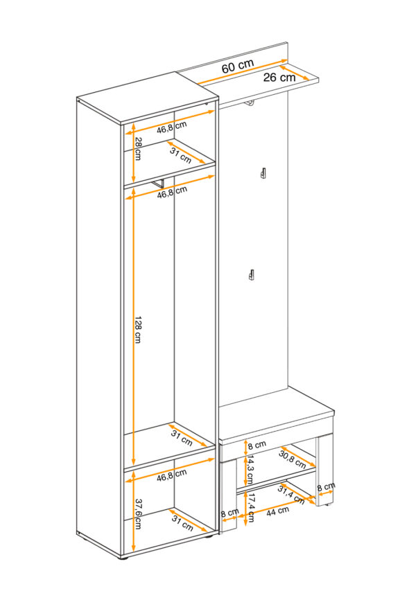 ASM Möbel Kleiderschrank Gustavo X – Bild 6