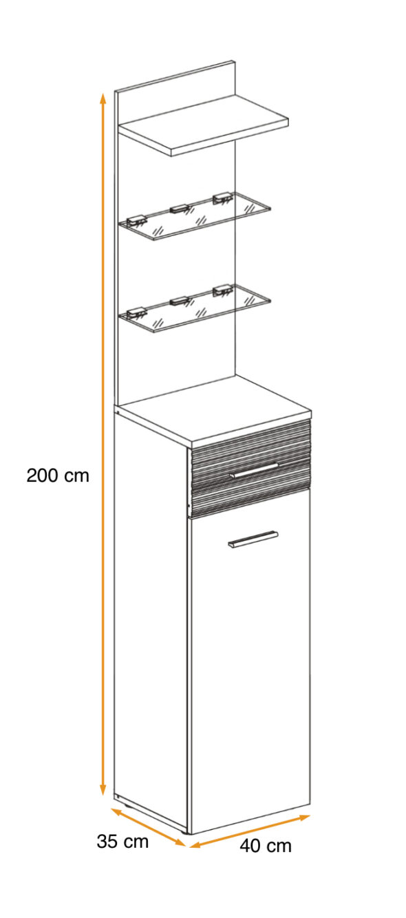 ASM Möbel Eingangsbereich GUSTAVO CABINET TYPE B, C – Bild 4
