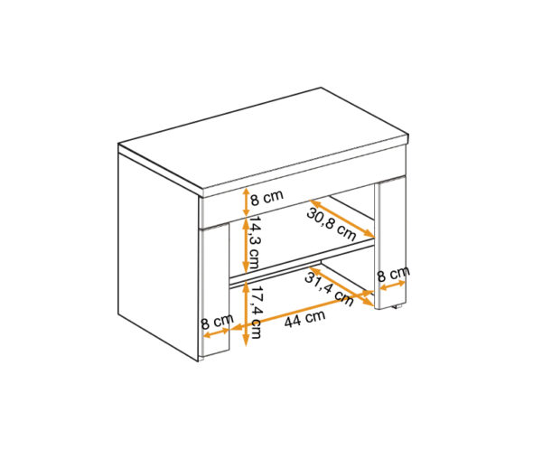 ASM Möbel Schrankbank Gustavo type F+P2 – Bild 3