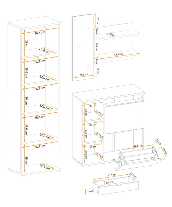 ASM Möbel Kleiderschrank Pedro III – Bild 14