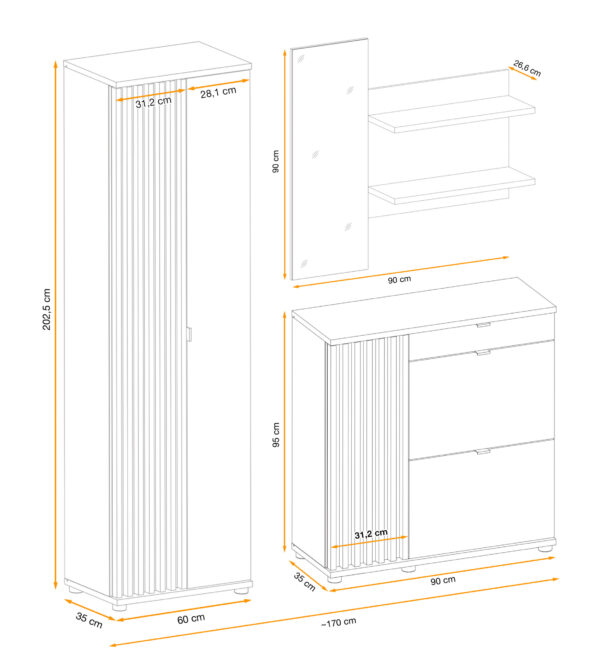 ASM Möbel Kleiderschrank Pedro III – Bild 15