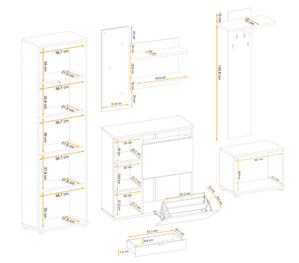ASM Möbel Kleiderschrank Pedro IV – Bild 17