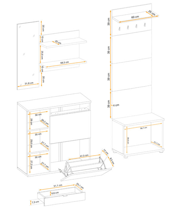 ASM Möbel Wandmodul Pedro V – Bild 20