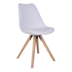 House Nordic - Bergen Dining Chair – Esszimmerstuhl, weiß, Naturbeine