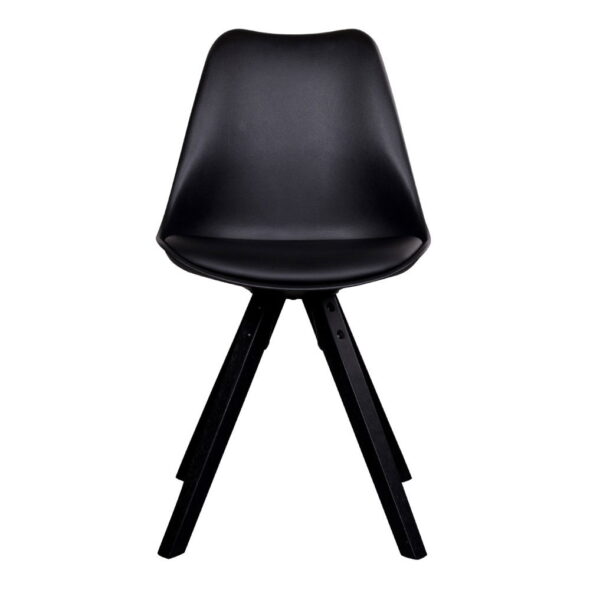 House Nordic - Bergen Dining Chair – Esszimmerstuhl, schwarz mit schwarzen Beinen – Bild 2