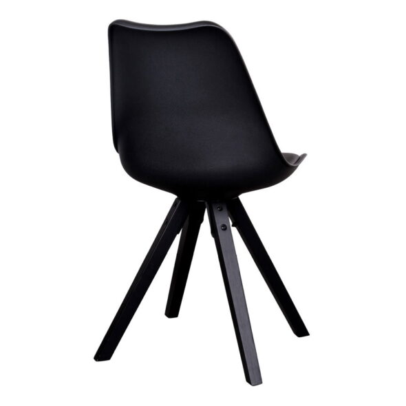House Nordic - Bergen Dining Chair – Esszimmerstuhl, schwarz mit schwarzen Beinen – Bild 4