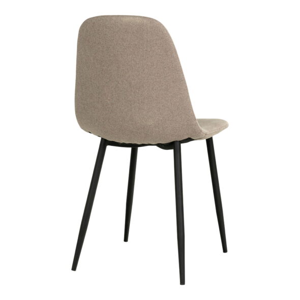 House Nordic - Stockholm Dining Chair – Esszimmerstuhl, Stein, schwarze Beine, HN1231 – Bild 4