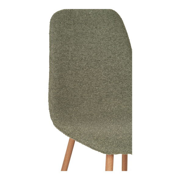 House Nordic - Stockholm Dining Chair - Esszimmerstuhl, Bouclé, dunkelgrün, holzähnliche Beine, HN1236 – Bild 6