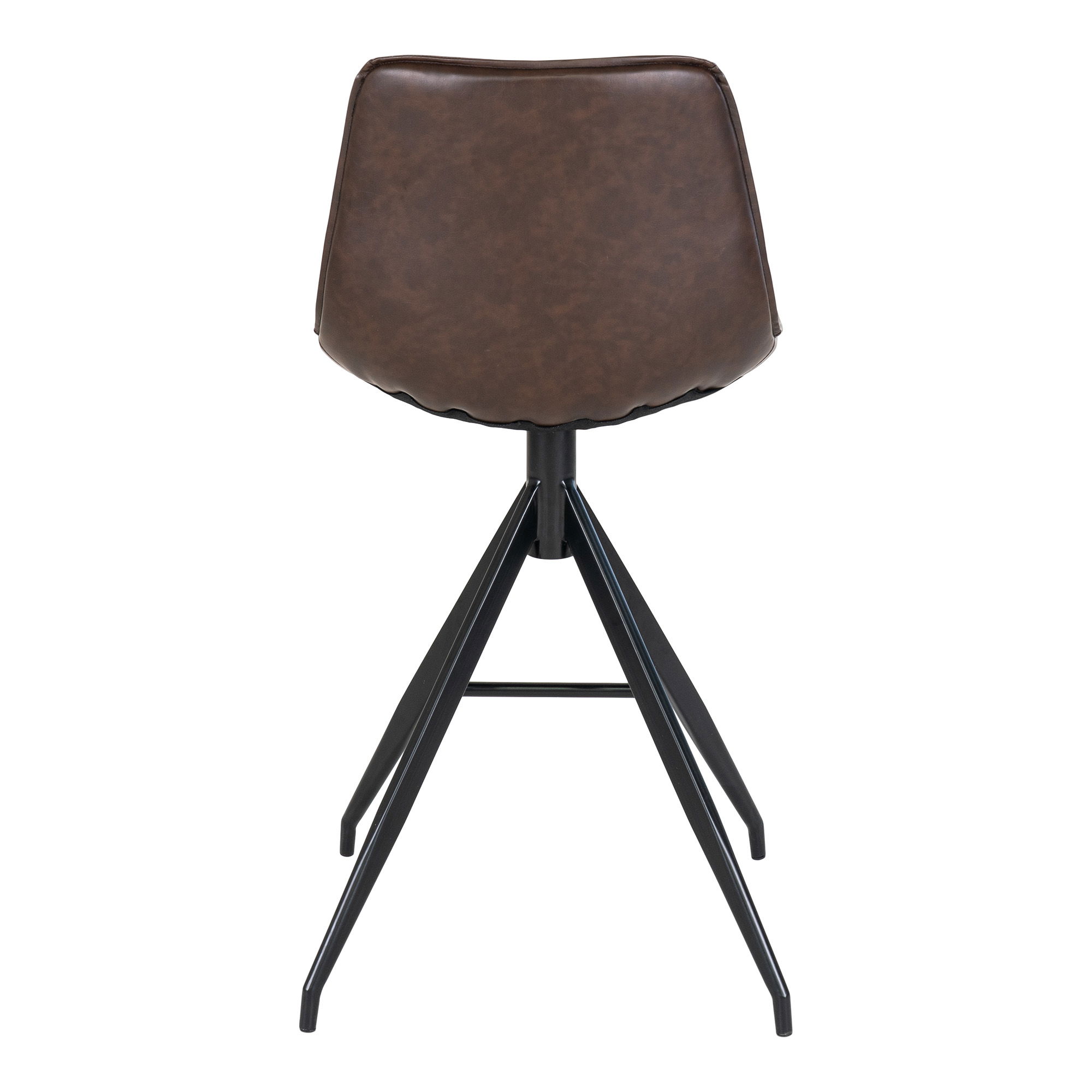 House Nordic - Monaco Counter Chair – Counter Chair, PU-Leder, braun, schwarze Beine, HN1227 – Bild 5
