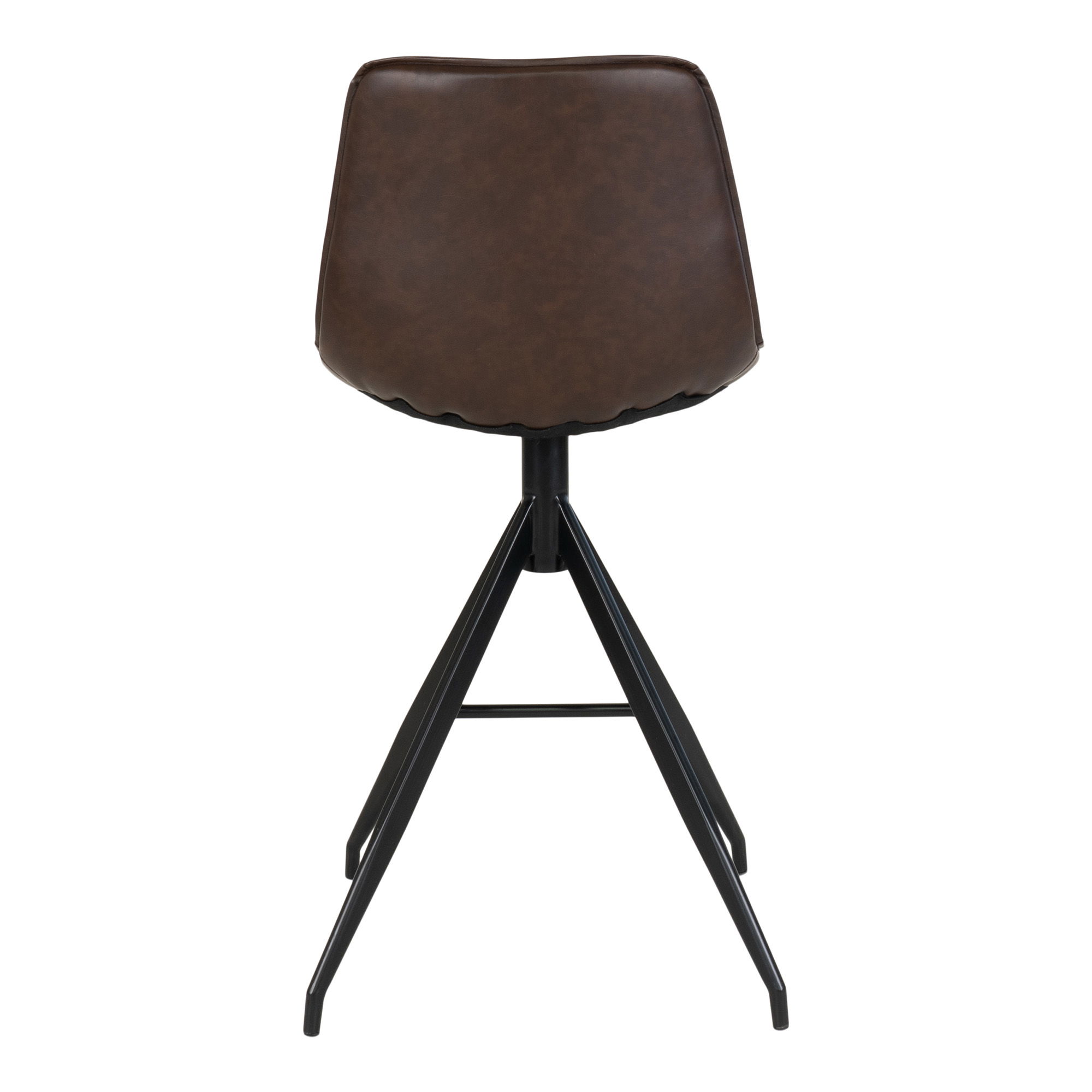 House Nordic - Monaco Counter Chair – Counter Chair, PU-Leder, braun, schwarze Beine, HN1227 – Bild 6