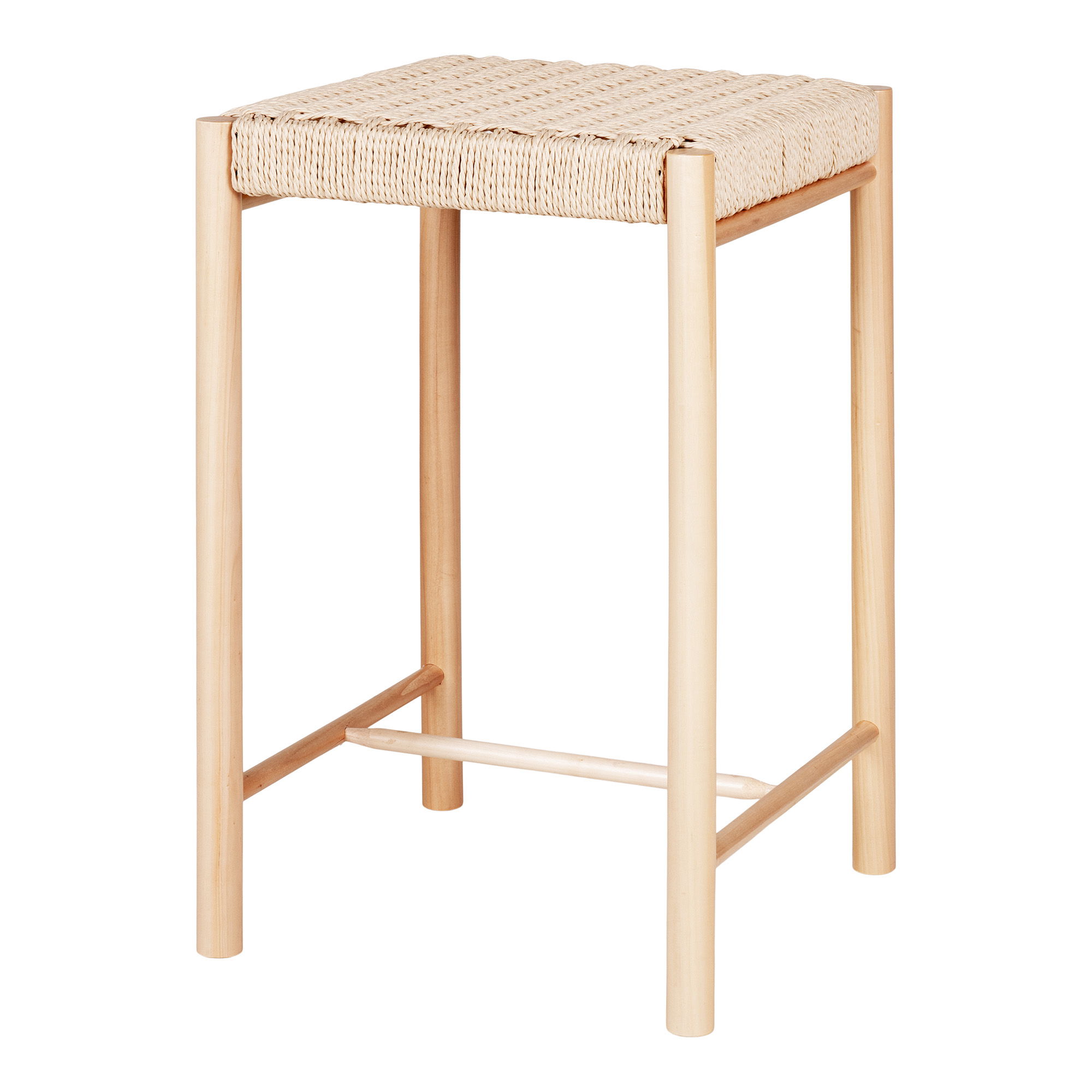 House Nordic - Abano Counter Chair – Counter Chair mit natürlichem Korbsitz, Pappelholz, natur – Bild 3