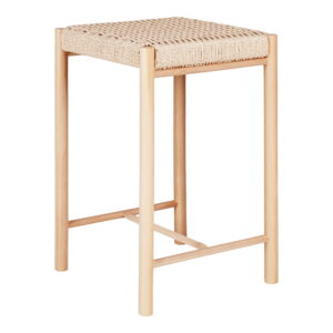 House Nordic - Abano Counter Chair – Counter Chair mit natürlichem Korbsitz, Pappelholz, natur