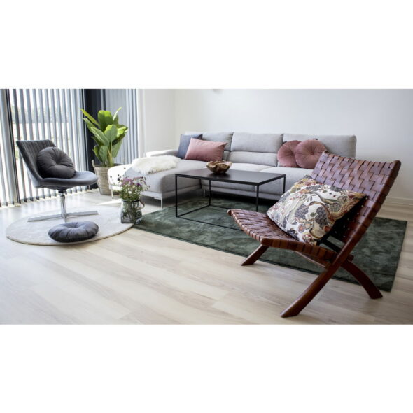 House Nordic - Perugia Klappstuhl – Klappstuhl, Leder, braun, Beine aus Teakholz – Bild 8