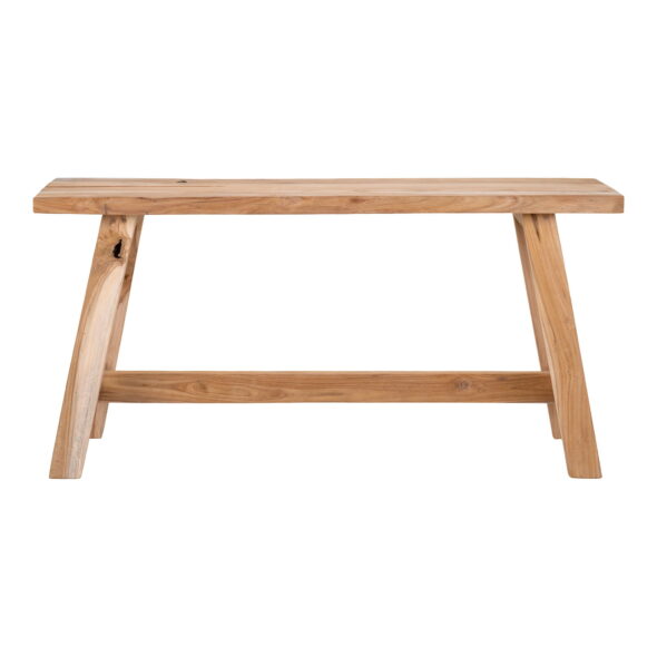 House Nordic - Barcelona Bank - Bank, Teak, Natur, 90x25x45 cm – Bild 3