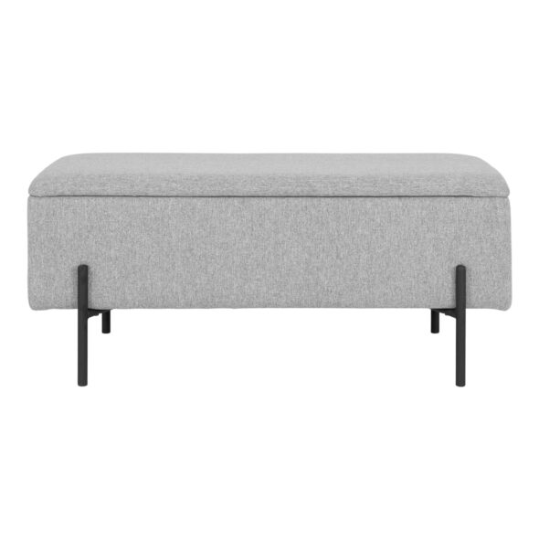 House Nordic - Watford Bench - Bank mit Stauraum, hellgrau 95x36,5x43 cm, HN1275
