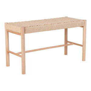 House Nordic - Abano Bank - Bank mit natürlichem Korbsitz, Pappelholz, natur 35x80x45 cm