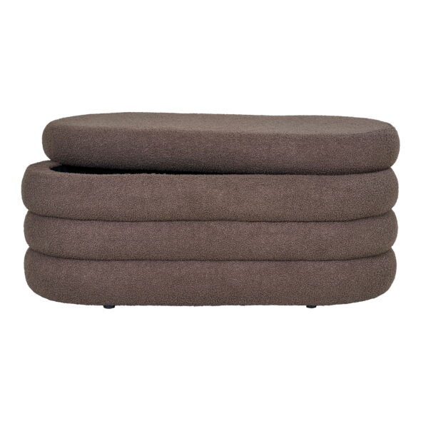 House Nordic - Dartford Bank – Bank mit Stauraum, Bouclé, braun 103 x 45 x 44 cm, HN1238 – Bild 3