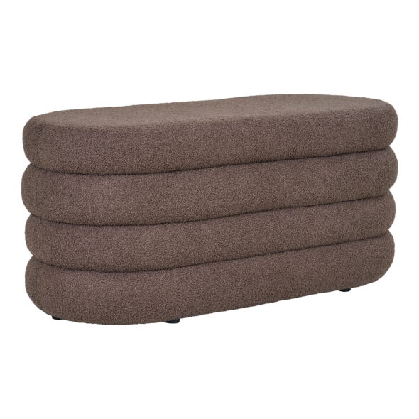 House Nordic - Dartford Bank – Bank mit Stauraum, Bouclé, braun 103 x 45 x 44 cm, HN1238 – Bild 4