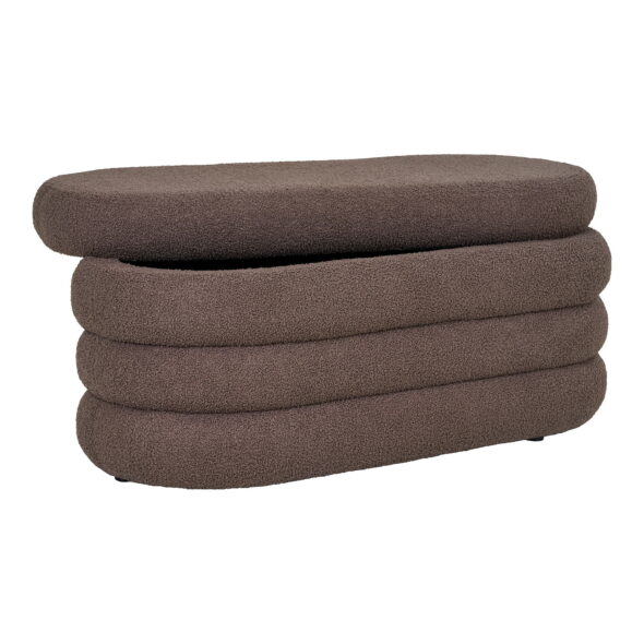 House Nordic - Dartford Bank – Bank mit Stauraum, Bouclé, braun 103 x 45 x 44 cm, HN1238 – Bild 5