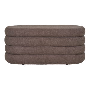 House Nordic - Dartford Bank – Bank mit Stauraum, Bouclé, braun 103 x 45 x 44 cm, HN1238