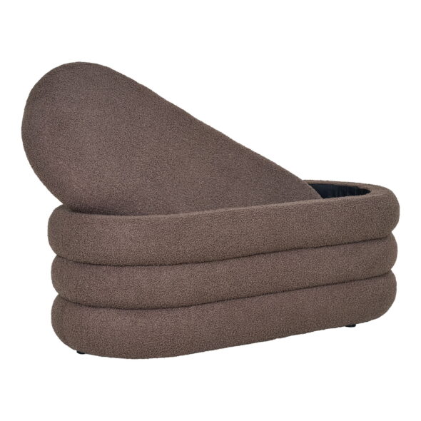 House Nordic - Dartford Bank – Bank mit Stauraum, Bouclé, braun 103 x 45 x 44 cm, HN1238 – Bild 6