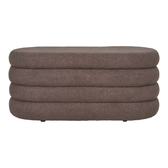 House Nordic - Dartford Bank – Bank mit Stauraum, Bouclé, braun 103 x 45 x 44 cm, HN1238