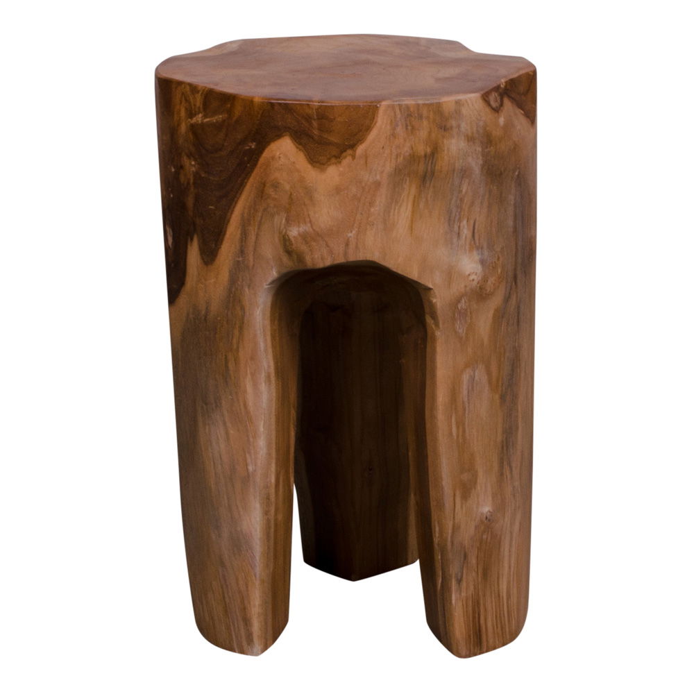 House Nordic - Rose Stool - Hocker, Teak, Natur, 3 Beine ø26x40 cm – Bild 3