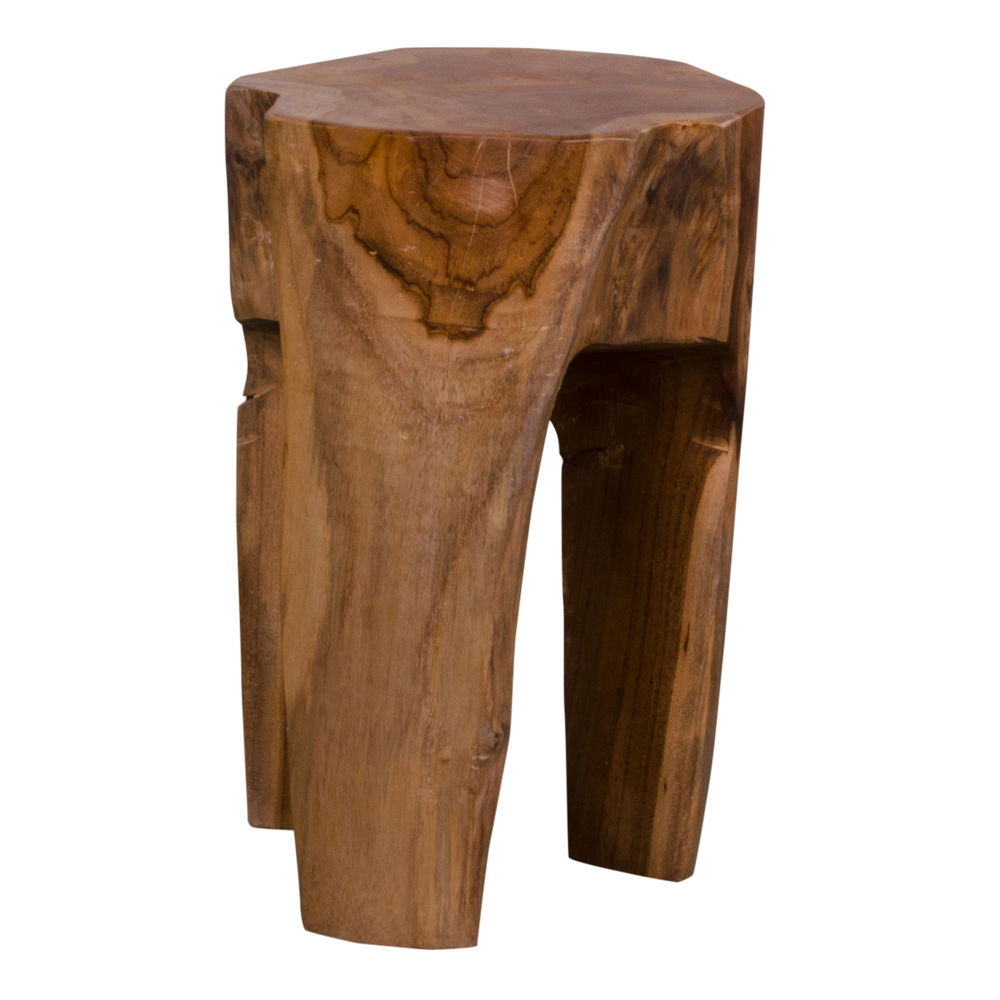 House Nordic - Rose Stool - Hocker, Teak, Natur, 3 Beine ø26x40 cm