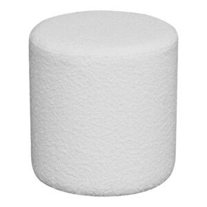 House Nordic - Ejby Pouf - Pouf, Bouclé, weiß ø34x36 cm, HN1232