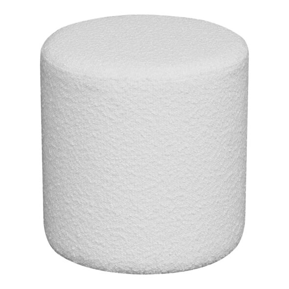 House Nordic - Ejby Pouf - Pouf, Bouclé, weiß ø34x36 cm, HN1232