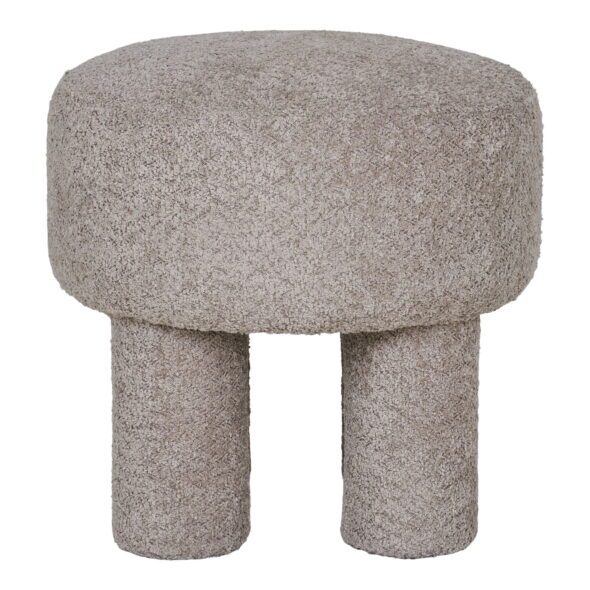House Nordic - Canberra Pouf - Pouf, hellgrau ø43x43 cm, HN1258 – Bild 3