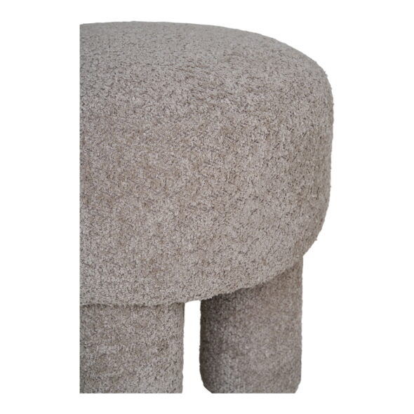 House Nordic - Canberra Pouf - Pouf, hellgrau ø43x43 cm, HN1258 – Bild 4