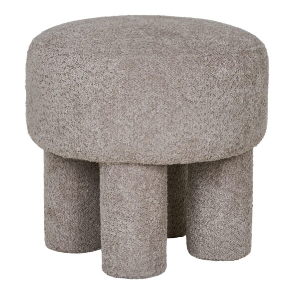 House Nordic - Canberra Pouf - Pouf, hellgrau ø43x43 cm, HN1258