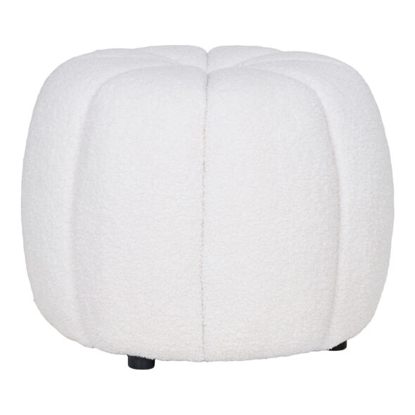House Nordic - Paisley Pouf - Pouf, gebrochenes Weiß ø48x38 cm, HN1259 – Bild 3