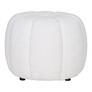 House Nordic - Paisley Pouf - Pouf, gebrochenes Weiß ø48x38 cm, HN1259