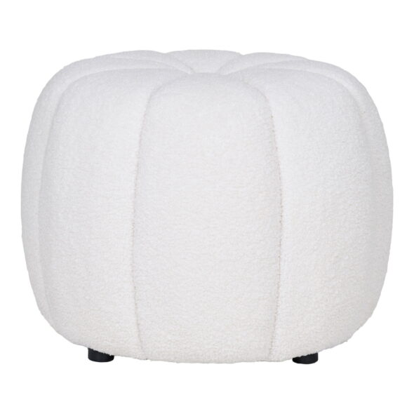 House Nordic - Paisley Pouf - Pouf, gebrochenes Weiß ø48x38 cm, HN1259