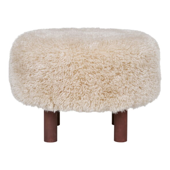 House Nordic - Inverness Pouf - Pouf, hellbraun ø50x33 cm, HN1260 – Bild 3