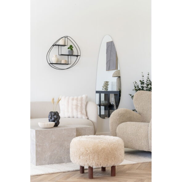 House Nordic - Inverness Pouf - Pouf, hellbraun ø50x33 cm, HN1260 – Bild 6