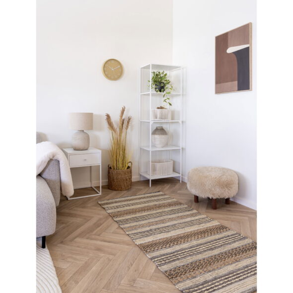 House Nordic - Inverness Pouf - Pouf, hellbraun ø50x33 cm, HN1260 – Bild 7