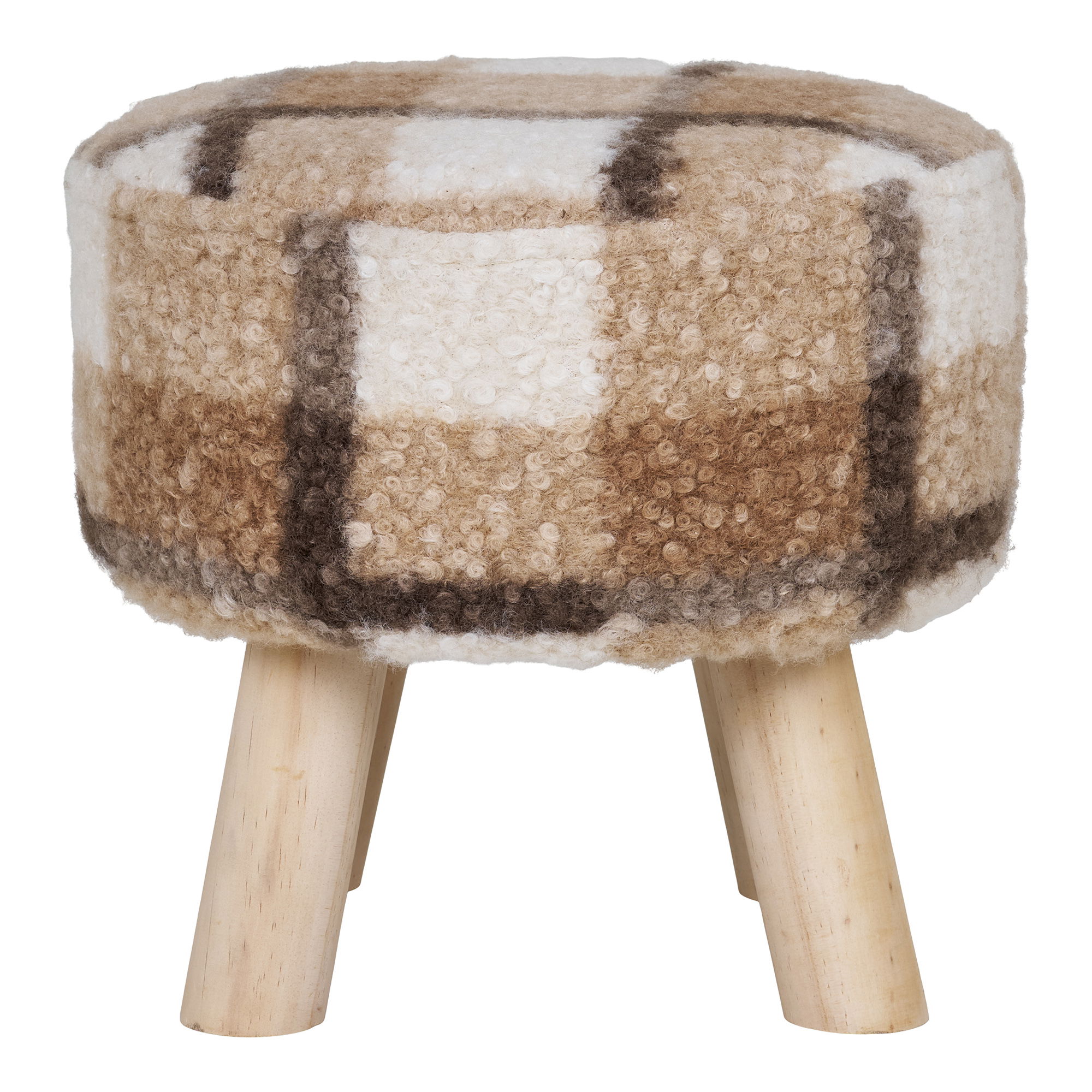 House Nordic - Aberdeen Stool - Hocker, Braunmischung ø31x29 cm, HN1261 – Bild 3