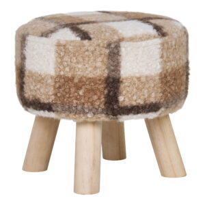 House Nordic - Aberdeen Stool - Hocker, Braunmischung ø31x29 cm, HN1261