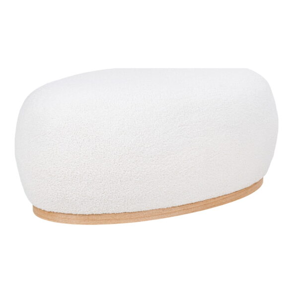 House Nordic - Manhattan Pouf - Pouf, Teddy, weiß, 54,5x88,5x36 cm, HN1235 – Bild 3