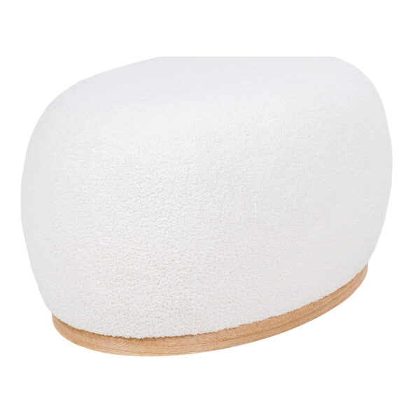House Nordic - Manhattan Pouf - Pouf, Teddy, weiß, 54,5x88,5x36 cm, HN1235 – Bild 4